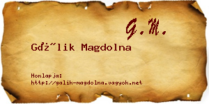 Gálik Magdolna névjegykártya