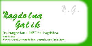 magdolna galik business card